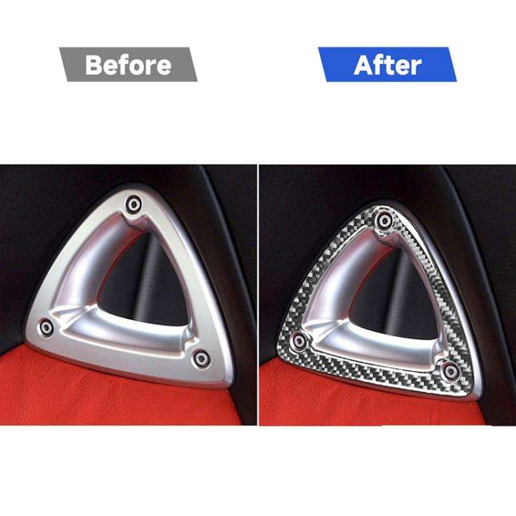 Car Carbon Fiber Seat Headrest Decorative Sticker for Mazda RX8 2004-2008, Left and Right Drive U...