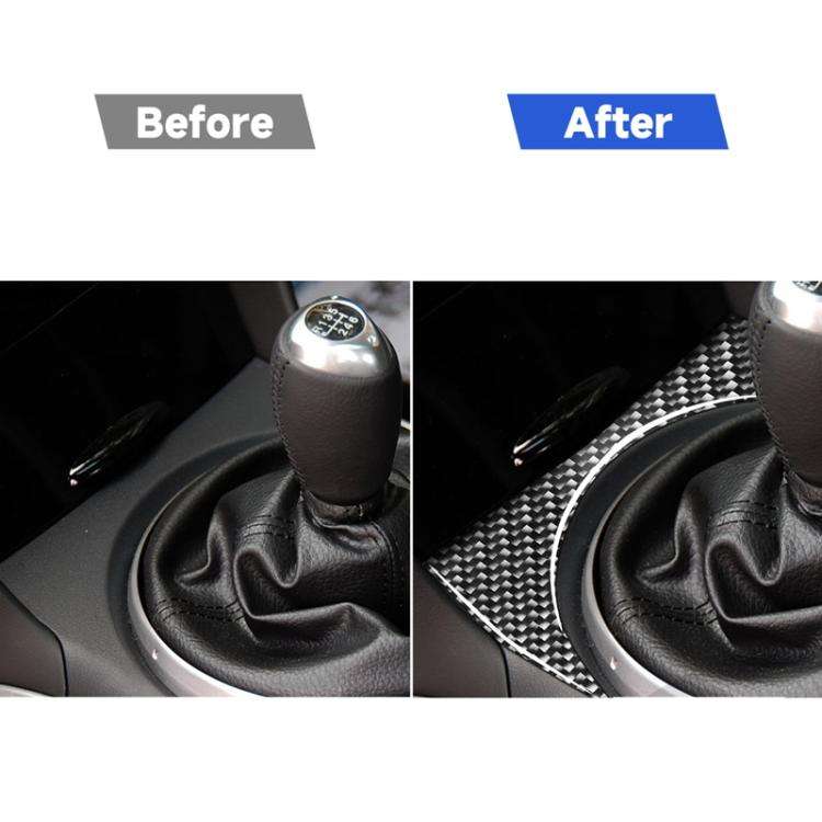 Car Carbon Fiber Gear Position Console Upper Decorative Sticker for Mazda RX8 2004-2008, Left and...