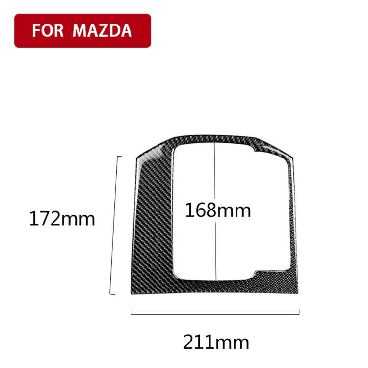 Car Carbon Fiber Gear Panel Decorative Sticker for Mazda CX-5 2017-2018, Left Drive, Gear Panel, ...