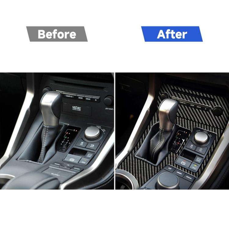 Car Carbon Fiber Gearshift Panel A Decorative Sticker for Lexus NX200 / 200t / 300h 2014-2021, Ri...