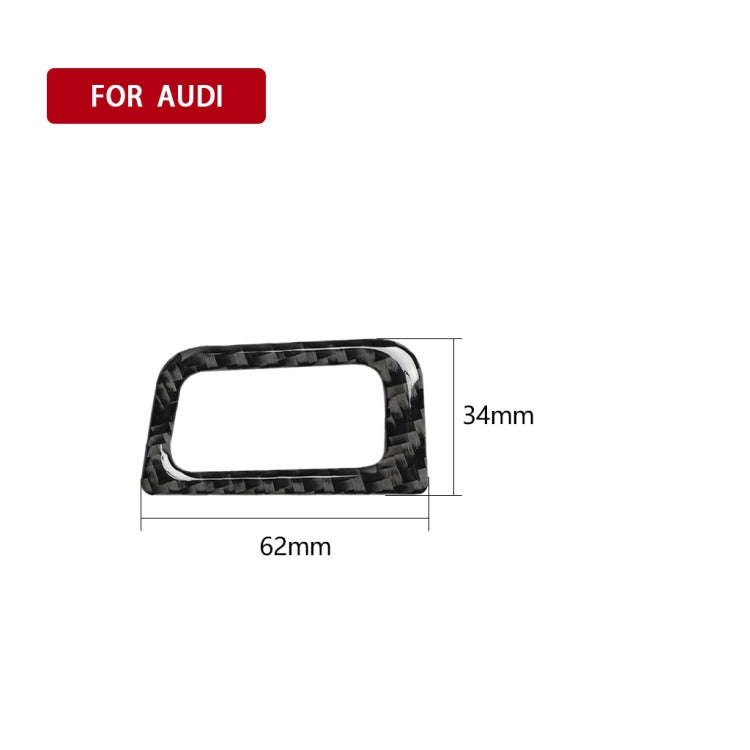 Car Carbon Fiber Trunk Switch Decorative Sticker for Audi A6 S6 C7 A7 S7 4G8 2012-2018, Right Dri...