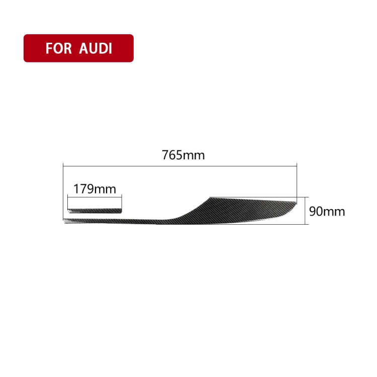 Car Carbon Fiber Dashboard Decorative Strip for Audi A6 S6 C7 A7 S7 4G8 2012-2018, Left Drive, Da...
