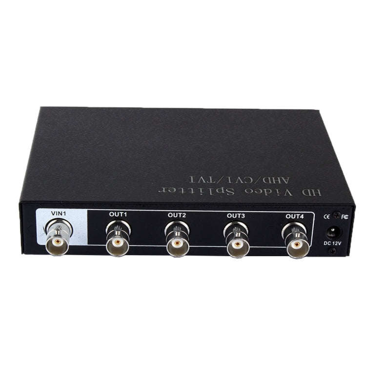 Coaxial AHD / CVI / TVI 1 into 4 Video Signal Splitter, 1 into 4