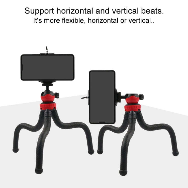 Mini Octopus Flexible Tripod Holder with Phone Clamp for iPhone, Galaxy, Huawei, GoPro, Insta360,...