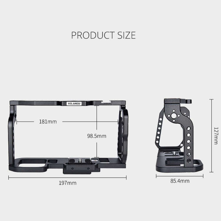 YELANGU C9 YLG0911A-A Video Camera Cage Stabilizer for DJI BMPCC 4K, C9