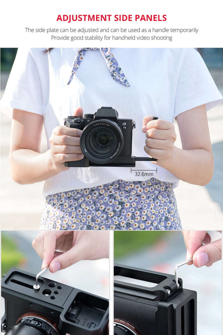 YELANGU CL6 YLG0712A Vertical Shoot Quick Release L Plate Bracket Base Holder for Sony A9 (ILCE-9...