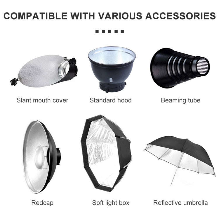 TRIOPO Oubao TTR600W Studio Flash with E27 150W Light Bulb