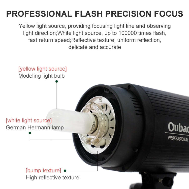 TRIOPO Oubao TTR600W Studio Flash with E27 150W Light Bulb
