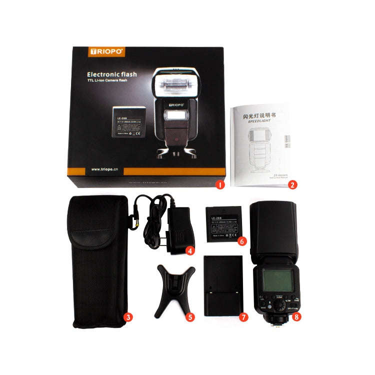 Triopo TR-666 2000mAh 2.4G Wireless Dual TTL Mode Flash Speedlite for Canon / Nikon DSLR Cameras,...