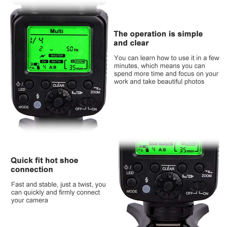 Triopo TR-666 2000mAh 2.4G Wireless Dual TTL Mode Flash Speedlite for Canon / Nikon DSLR Cameras,...
