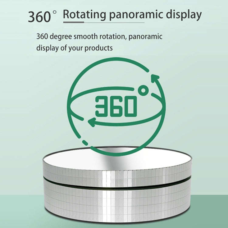12cm 360 Degree Rotating Turntable Mirror Electric Display Stand Video Shooting Props Turntable, ...
