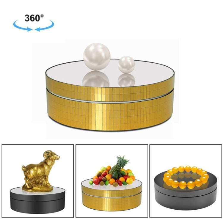 12cm 360 Degree Rotating Turntable Mirror Electric Display Stand Video Shooting Props Turntable, ...