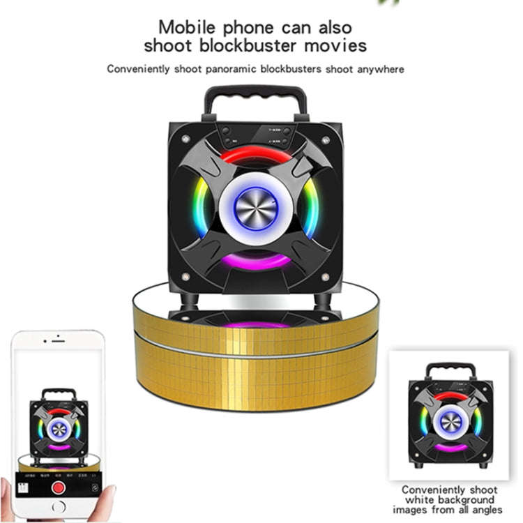 12cm 360 Degree Rotating Turntable Mirror Electric Display Stand Video Shooting Props Turntable, ...