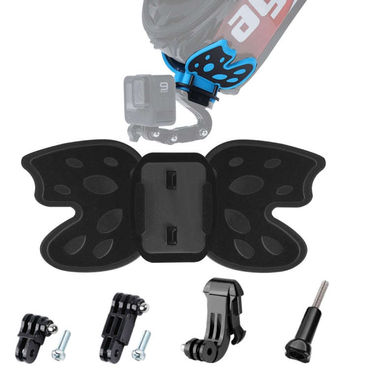 Butterfly Helmet Mount Adapter with 3-Way Pivot Arm & J-Hook Buckle & Long Screw for GoPro, Insta...