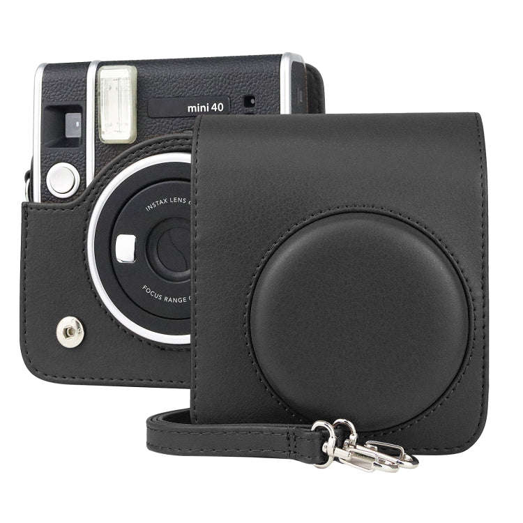 Full Body Camera Retro PU Leather Case Bag with Strap for FUJIFILM instax mini 40, For FUJIFILM i...