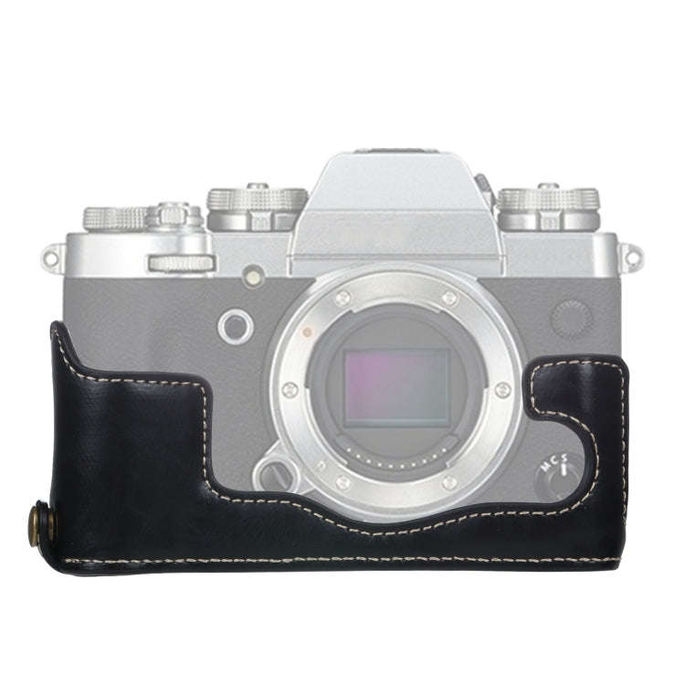 1/4 inch Thread PU Leather Camera Half Case Base for FUJIFILM X-T3/X-T2, For FUJIFILM X-T3