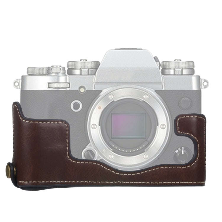 1/4 inch Thread PU Leather Camera Half Case Base for FUJIFILM X-T3/X-T2, For FUJIFILM X-T3