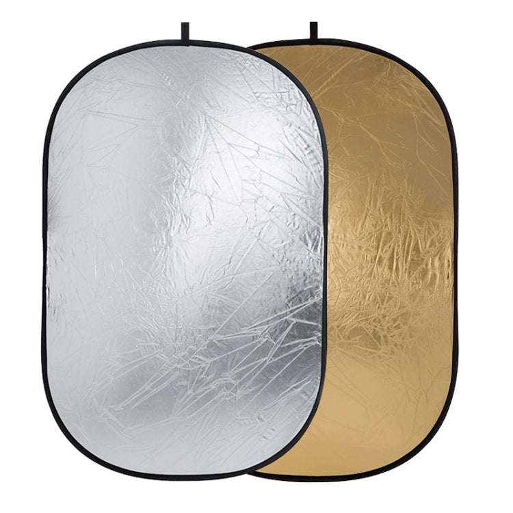 Godox FT01 2 in 1 Gold / Silver Oval Folding Reflector Board, Size: 90 x 120cm, 2 in 1 90 x 120cm