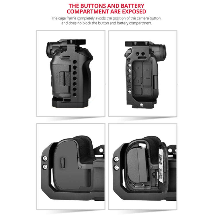 YELANGU C22 YLG0334B Video Camera Cage Stabilizer with Handle for Canon EOS R5/R6, YLG0334B