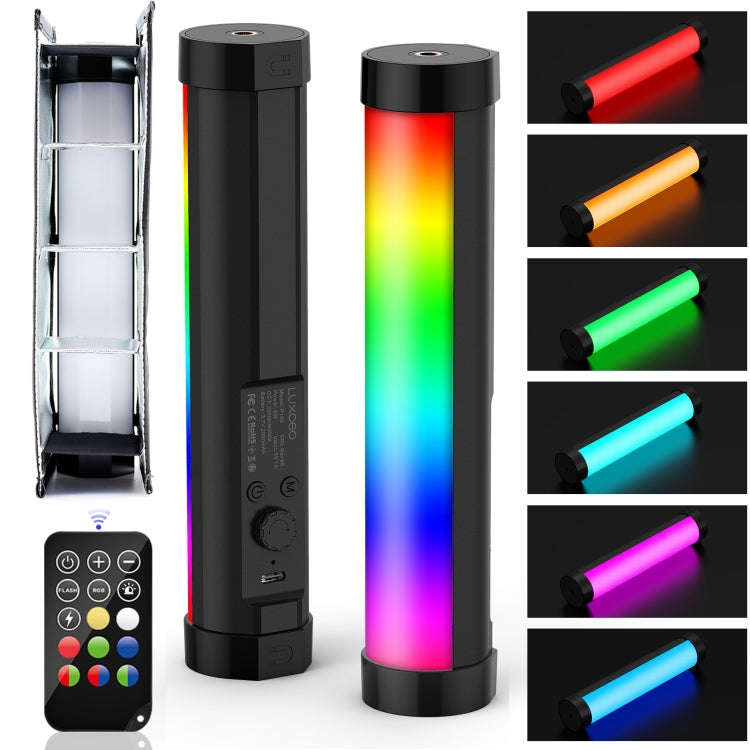 LUXCeO P100 RGB Photo Video Light Stick Handheld Fill Light with Remote Control & Grid Softbox, P...