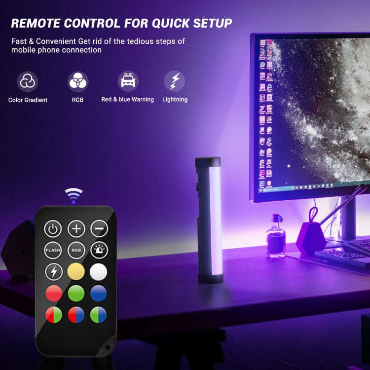 LUXCeO P100 RGB Photo Video Light Stick Handheld Fill Light with Remote Control & Grid Softbox, P...