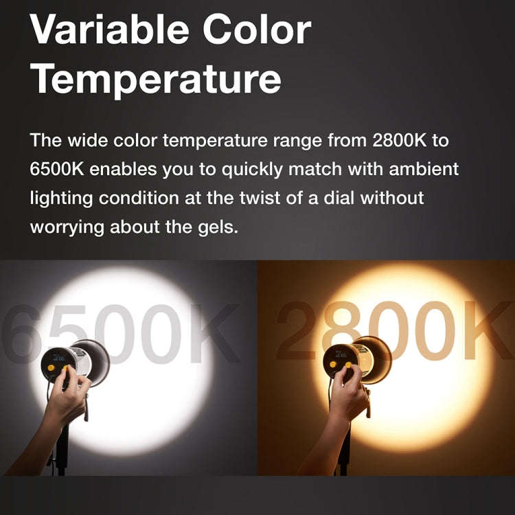 Godox ML60BI 60W LED Light 2800-6500K Brightness Adjustment Video Studio Flash Light, ML60BI