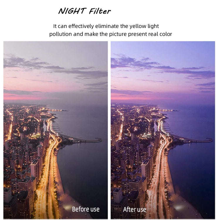 JSR Round Housing NIGHT Lens Filter for GoPro HERO8 Black, NIGHT Lens