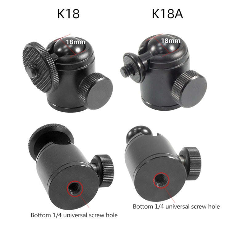 BEXIN K18 Mini 360 Degree Rotation Panoramic Metal Ball Head, K18