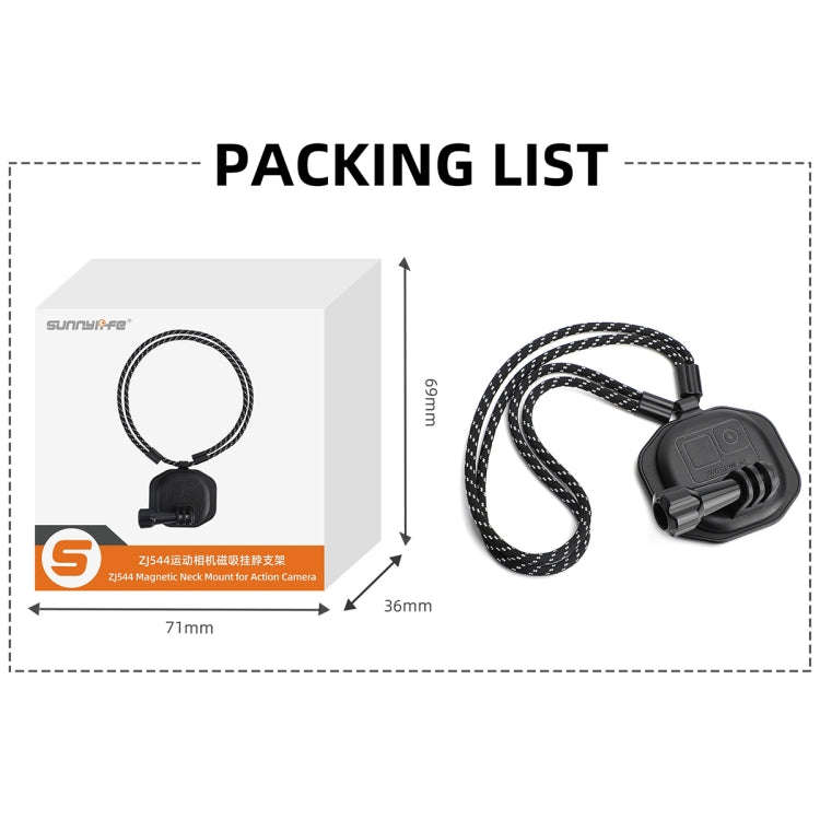 Sunnylife ZJ554 Magnetic Wearable Neck Phone Action Camera  Holder