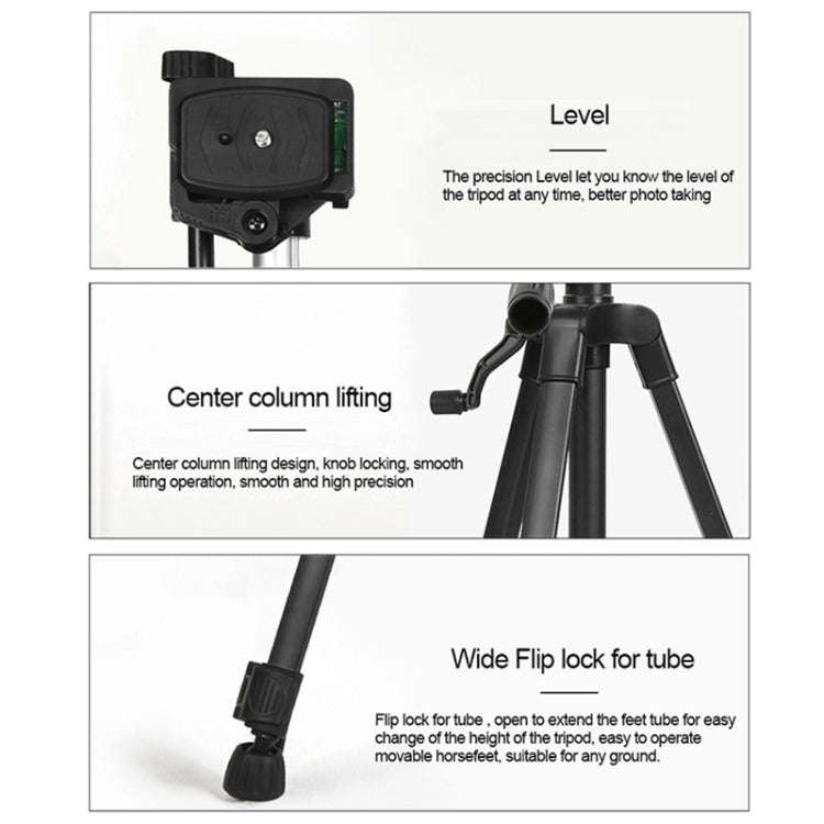 3388 1.3m Portable Phone Live Selfie Tripod DV SLR Camera Stand, 3388 1.3m