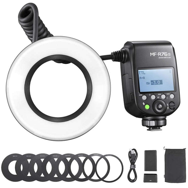 Godox MF-R76C TTL Macro Ring Flash for Canon, MF-R76S