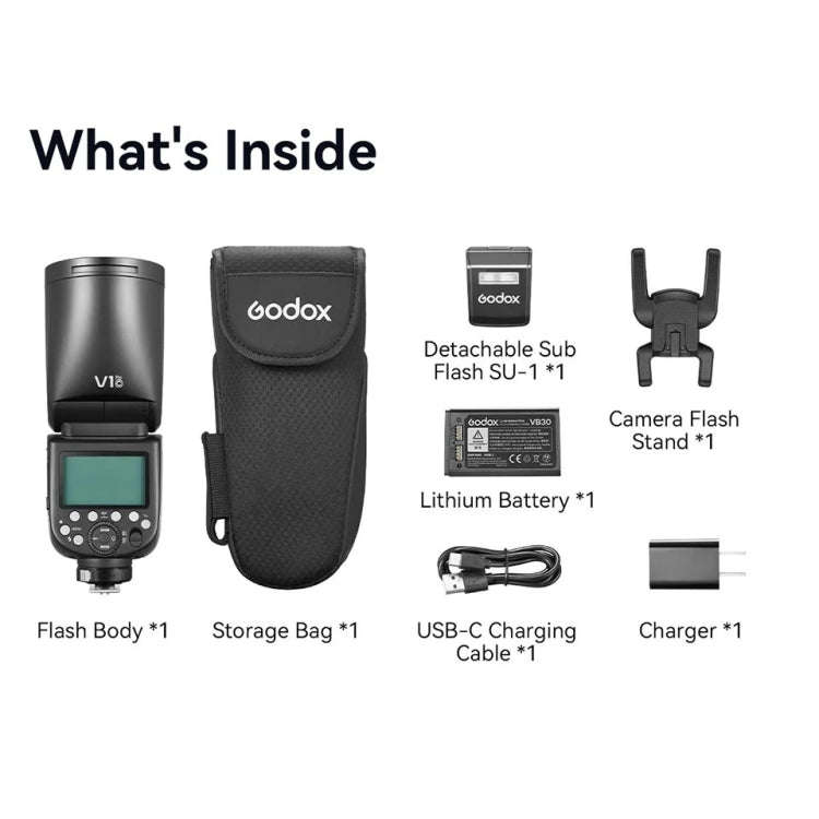 Godox V1Pro TTL Li-ion Round Head Camera Flash Light
