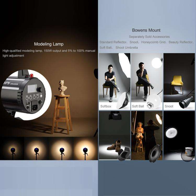 Godox Gemini GS400II Studio Flash Light 400Ws Bowens Mount Strobe Flash, Gemini GS400II