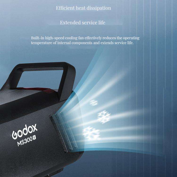 Godox MS200-V Studio Flash Light 200Ws Bowens Mount Strobe Light with Lamp Cover, MS200-V