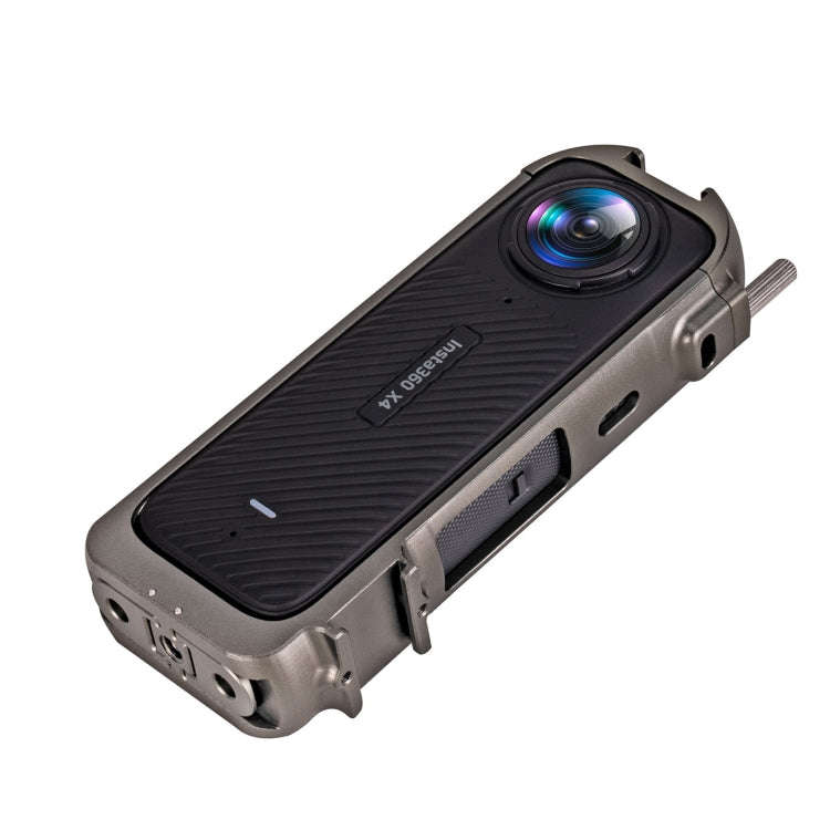 For Insta360 X4 Metal Protective Cage Rig Housing Frame with Expand Cold Shoe Base & Tripod Adapt...