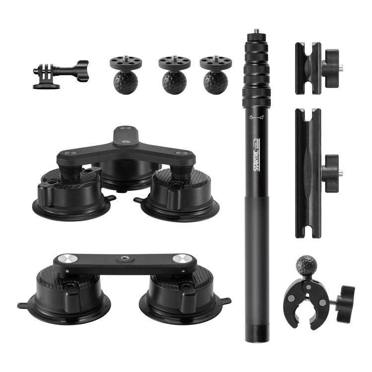 STARTRC Dual-leg Suction Cup and Three-leg Car Suction Cup Mount with Selfie Stick Set