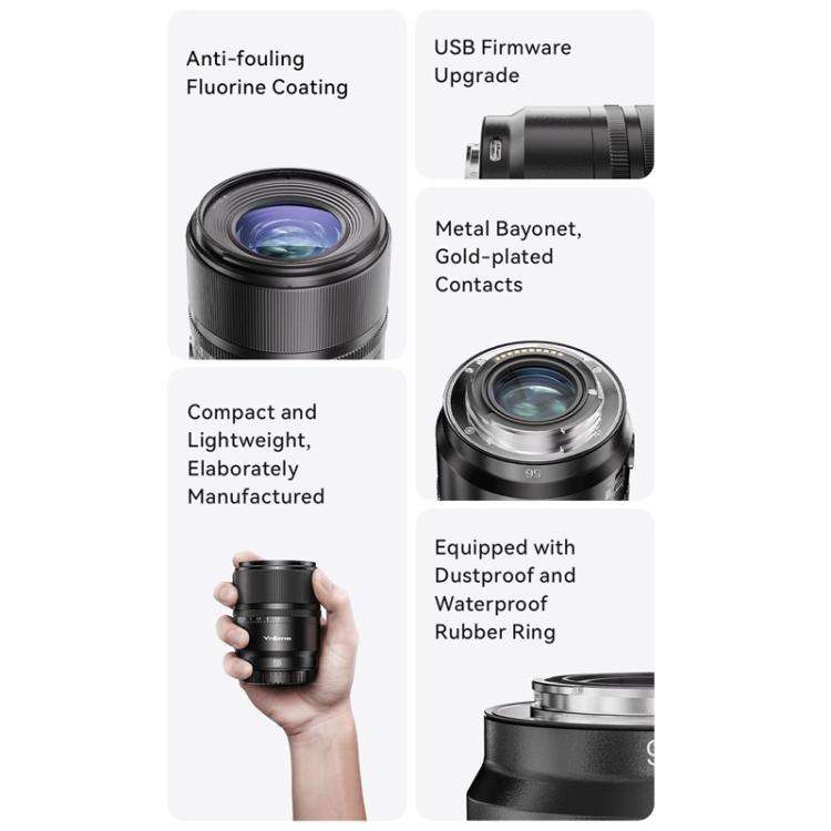 YONGNUO YN56mm F1.4S DA DSM WL Pro APS-C Frame Lens with Remote Control for Sony E-mount, YN56mm ...