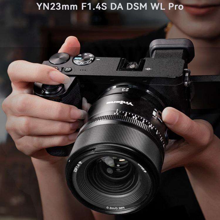YONGNUO YN23mm F1.4S DA DSM WL Pro APS-C Frame Lens with Remote Control for Sony E-mount, YN23mm ...