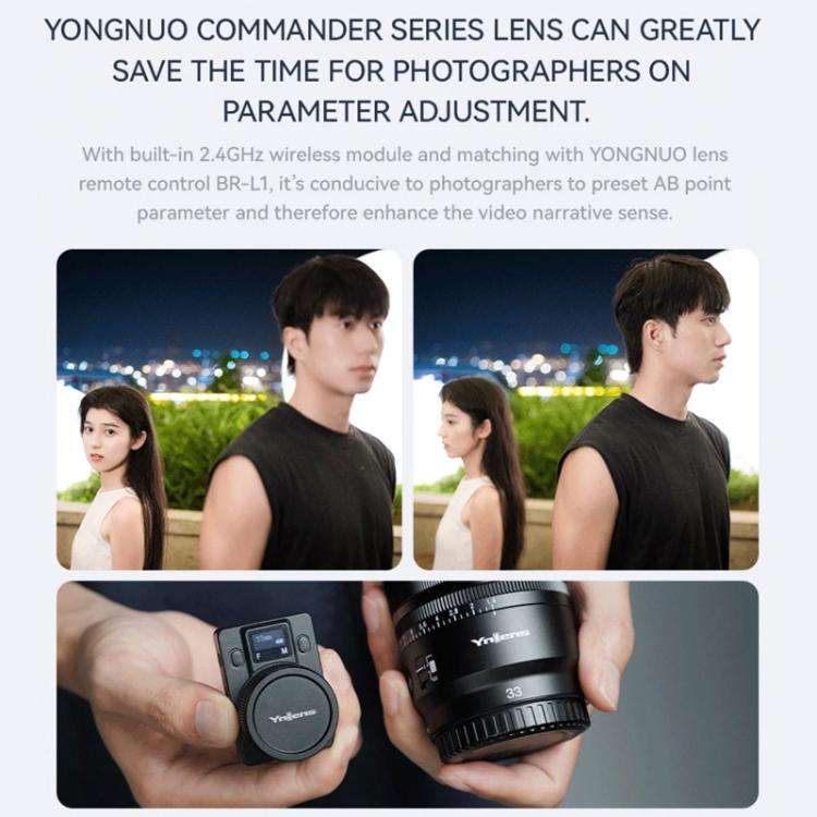 YONGNUO YN33mm F1.4S DA DSM WL Pro APS-C Frame Lens with Remote Control for Sony E-mount, YN33mm ...