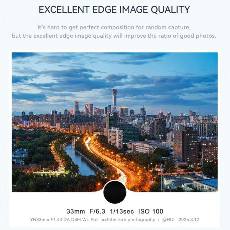 YONGNUO YN33mm F1.4S DA DSM WL Pro APS-C Frame Lens with Remote Control for Sony E-mount, YN33mm ...