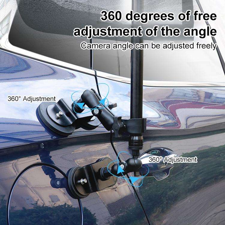 Dual-Leg Magnetic Base Fixed Mount Holder with Selfie Stick Kit for GoPro and Other Action Camera...