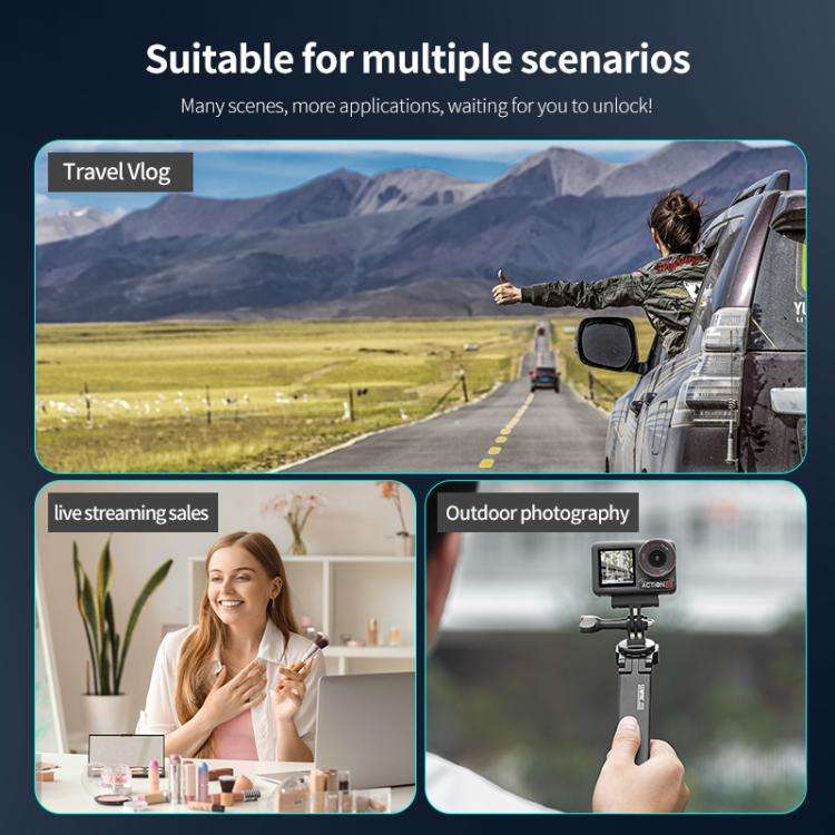STARTRC Pocket-Size Foldable Magnetic Tripod for GoPro, DJI, Insta360 Action Cameras, DJI Pocket ...