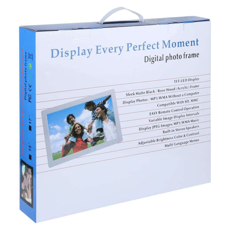 15.4 inch LED Digital Photo Frame with Remote Control, MP3 / MP4 / Movie Player, Support USB / SD...