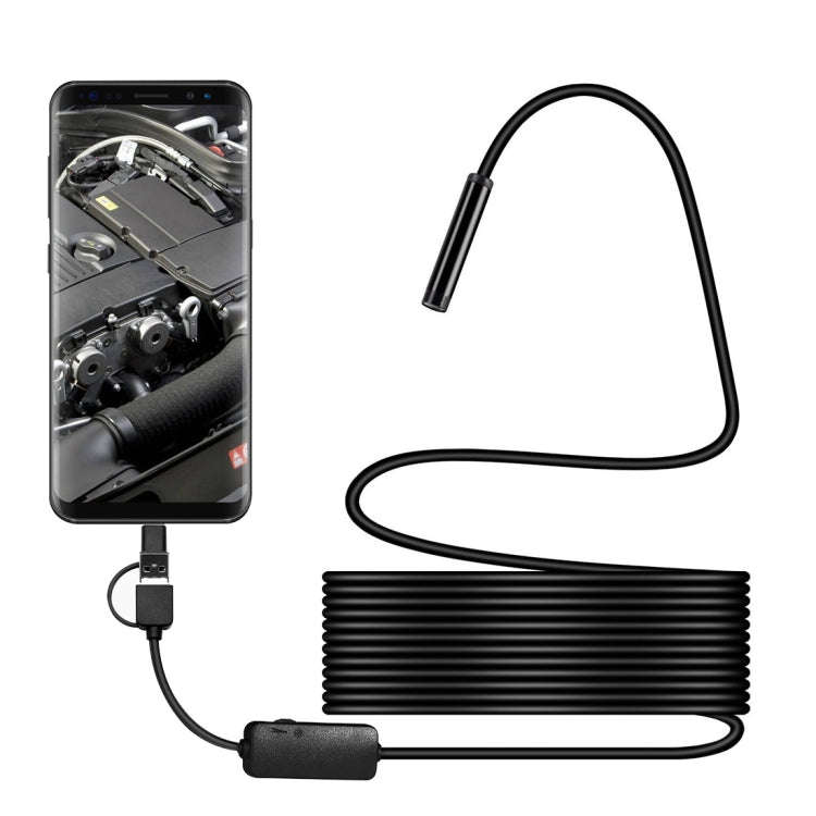 Y101 8mm Spiral Head 3 In 1 Waterproof Digital Endoscope Inspection Camera, Length: 3.5m Hard Cab...