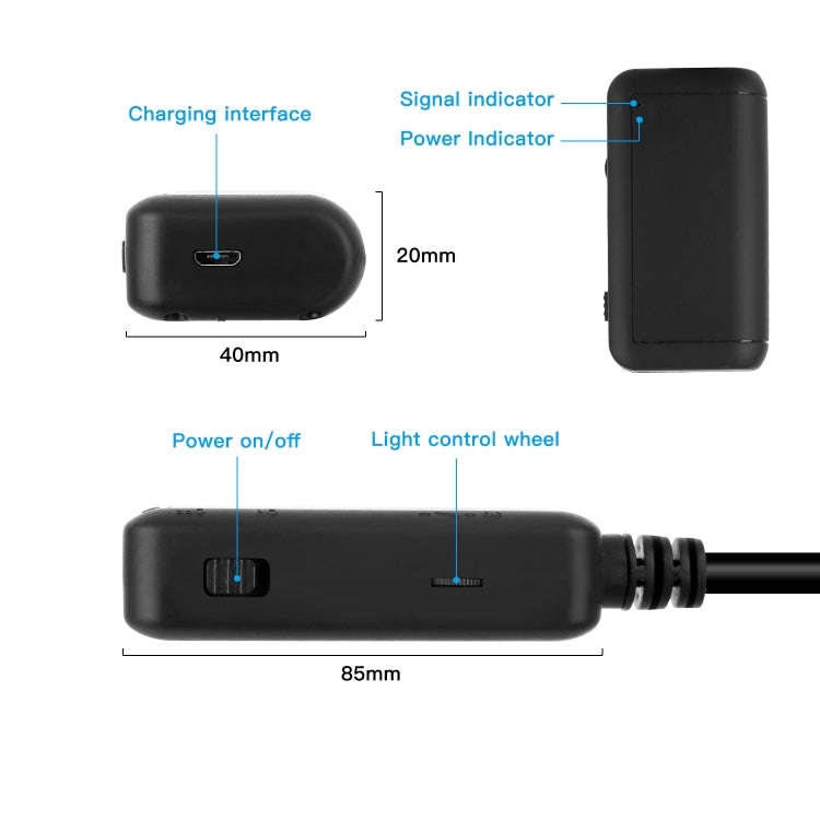 F220 5.5mm HD 5.0MP WIFI Endoscope Inspection Camera with 6 LEDs, Length: 2m, Length: 2m
