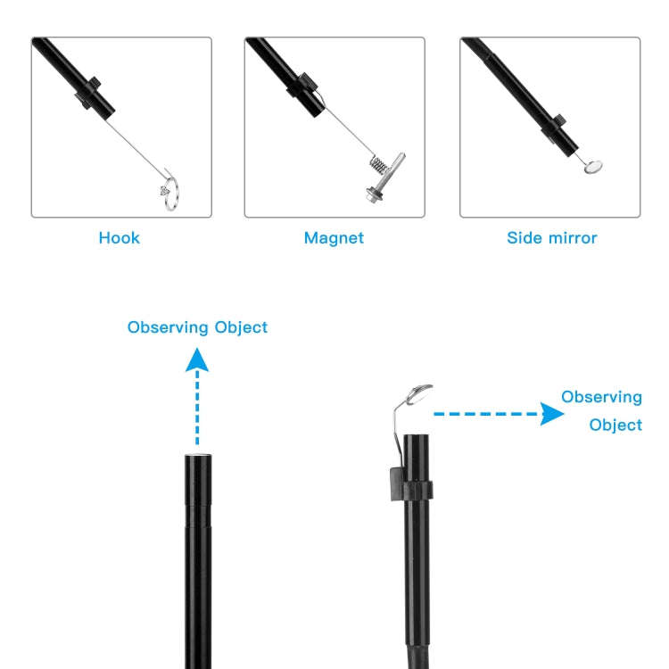 F220 5.5mm HD 5.0MP WIFI Endoscope Inspection Camera with 6 LEDs, Length: 2m, Length: 2m