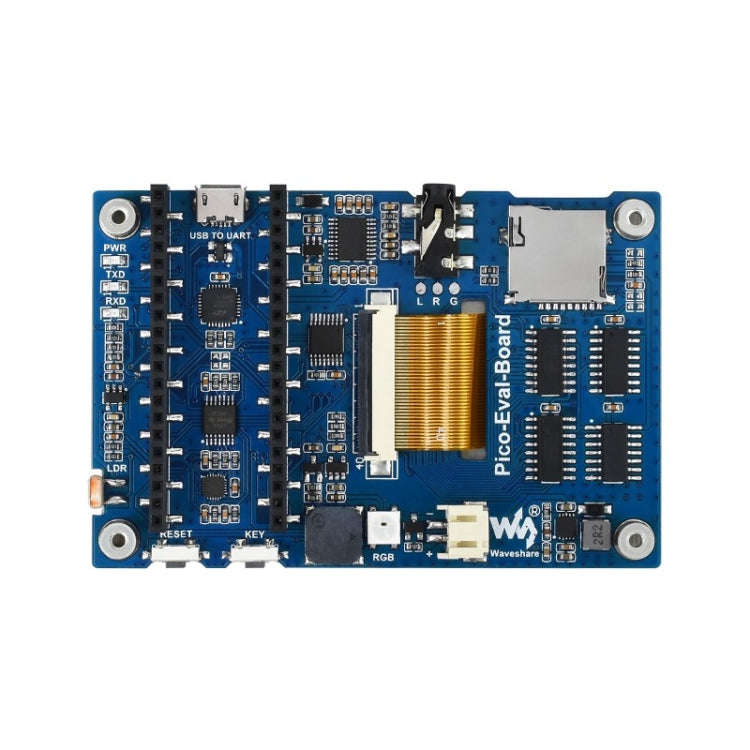 Waveshare 3.5 inch IPS Screen Overall Evaluation Board for Raspberry Pi Pico, Misc Onboard Compon...