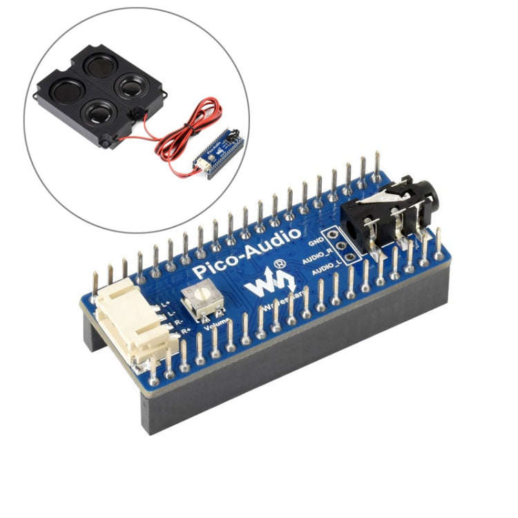Waveshare Audio Expansion Module for Raspberry Pi Pico, Concurrently Headphone / Speaker Output, ...