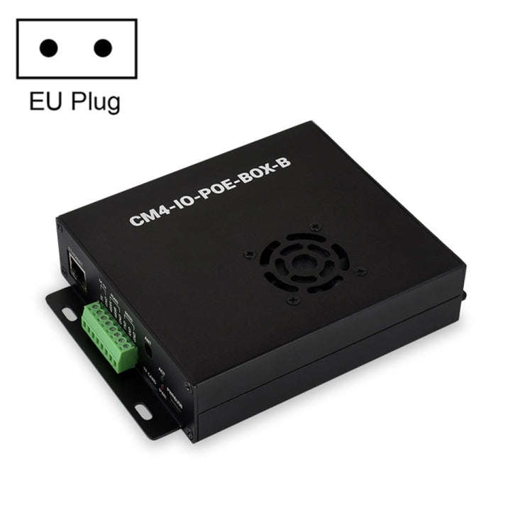 Waveshare PoE Mini-Computer Type B Base Box with Metal Case & Cooling Fan for Raspberry Pi CM4