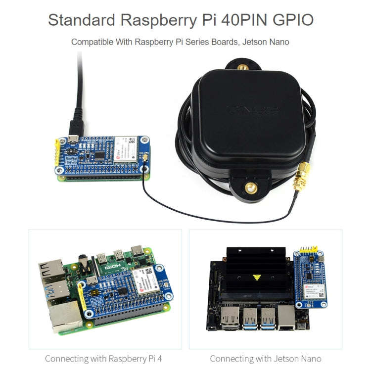Waveshare ZED-F9P GPS-RTK HAT Centimeter Level Accuracy Multi-Band RTK Differential GPS Module fo...
